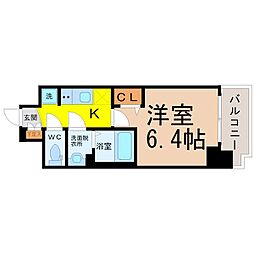 プレサンス鶴舞駅前レジス 1Kの間取図画像