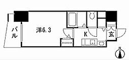 プレサンスサカエリバースタイル 1Kの間取図画像