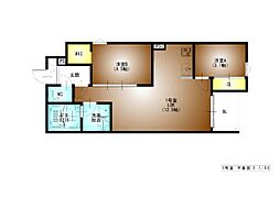 REGALEST東枇杷島 2LDKの間取図画像