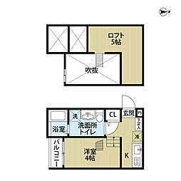 Ivy菊井 1Kの間取図画像