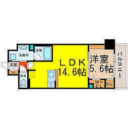 フィッツガーデン 1LDKの間取図画像