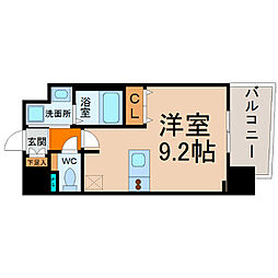 プレサンス新栄リミックス ワンルームの間取図画像