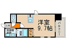 プレサンス新栄デコール ワンルームの間取図画像