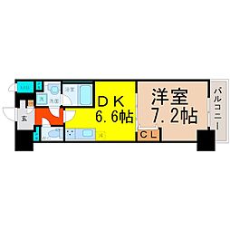フレール上前津 1DKの間取図画像