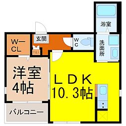 (仮称)天白区野並二丁目(10)コーポ 1LDKの間取図画像