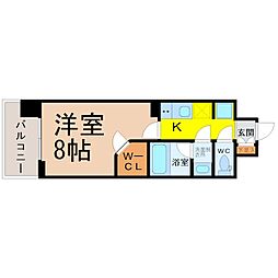 ブランシエスタ泉 1Kの間取図画像