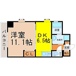 フローラル泉 1DKの間取図画像