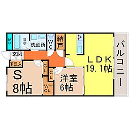 グラン・アベニュー名駅南 2LDKの間取図画像