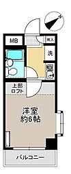 ソシアーレミラン埼大東 1Kの間取図画像