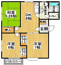 リバーホームＣ棟 201 ｜ 茨城県龍ケ崎市佐貫4丁目23-16（賃貸アパート3DK・2階・56.20㎡） その2