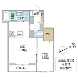 ハレルアナ 2階1LDKの間取り