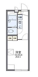 レオパレスこうべ　御蔵 2階1Kの間取り