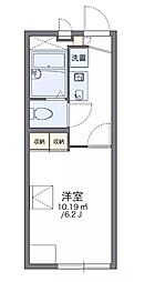 レオパレス大谷 2階1Kの間取り