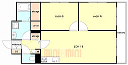 間取図画像 2LDK
