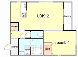 間取図画像 1LDK