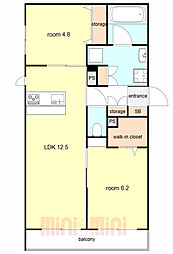 （仮称）明石市野々上2丁目ヘーベルメゾン 201 2階2LDKの間取り