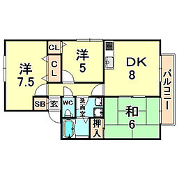 大関満池谷ハイツ 2階