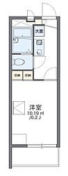 レオパレスフローラル 2階1Kの間取り