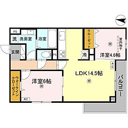 Maison de 青木 2LDKの間取図画像