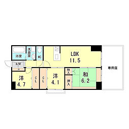 サンハイツ武庫之荘2号棟 1階