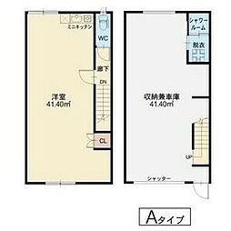 中島WORKINGBASE 1階ワンルームの間取り