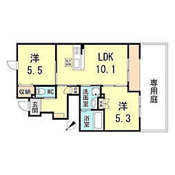 間取図画像 2LDK