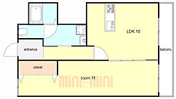 間取図画像 1LDK