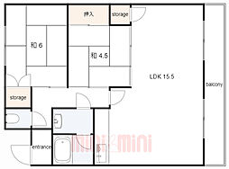 魚住コーポ 4階/B407