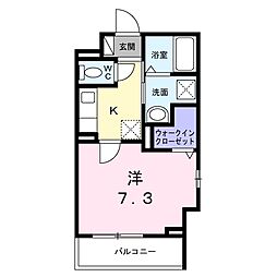 メゾン・パンジー 2階1Kの間取り