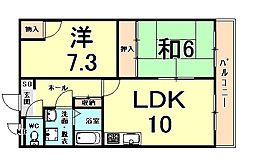 アークヒルズＷＡＫＯ 2階2LDKの間取り
