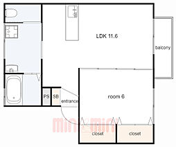 ハイツマスモトＡ・Ｂ・Ｃ棟 1階