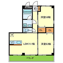 間取図画像 2LDK