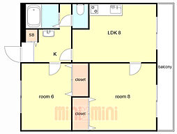 間取図画像 2LDK