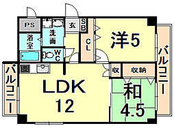 間取図画像 2LDK
