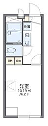 レオパレスハピネス 2階1Kの間取り