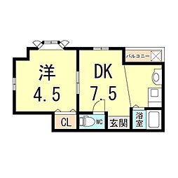 間取図画像 1DK