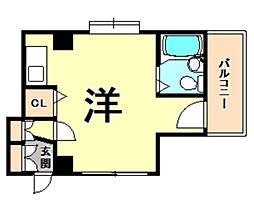 メゾン・ドゥ・ロイ 5階ワンルームの間取り