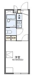 レオパレスパレス猪名寺II 1階1Kの間取り