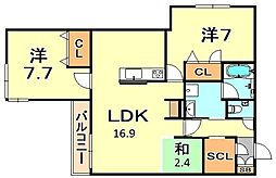 間取図画像 2SLDK