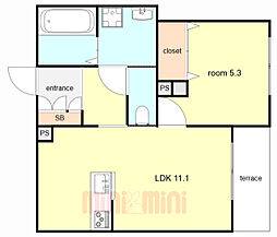 間取図画像 1LDK
