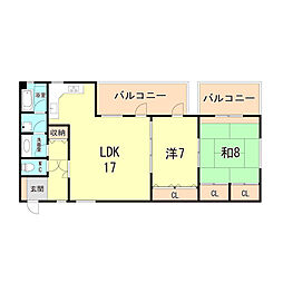 間取図画像 2LDK
