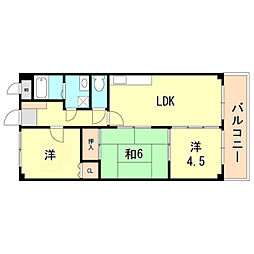 ベルコート相楽園 3LDKの間取図画像