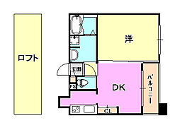 CORBEILLEDAFT 1DKの間取図画像
