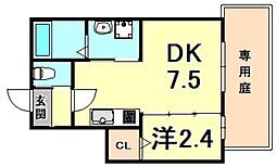 MaisonKPC 1DKの間取図画像