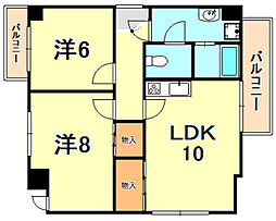 岡本野寄ハイツ 3階/3-C