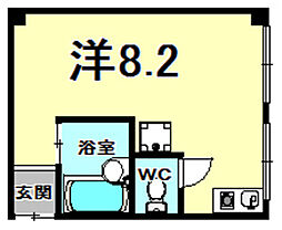 グランディア北野異人館通り ワンルームの間取図画像