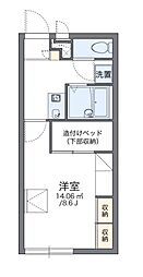 レオパレスSEASON 1Kの間取図画像
