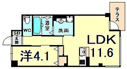 コスモスガーデン 1LDKの間取図画像