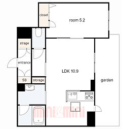 シャーメゾンMalie2 1LDKの間取図画像