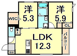 ヘーベルメゾンザンボア 2階